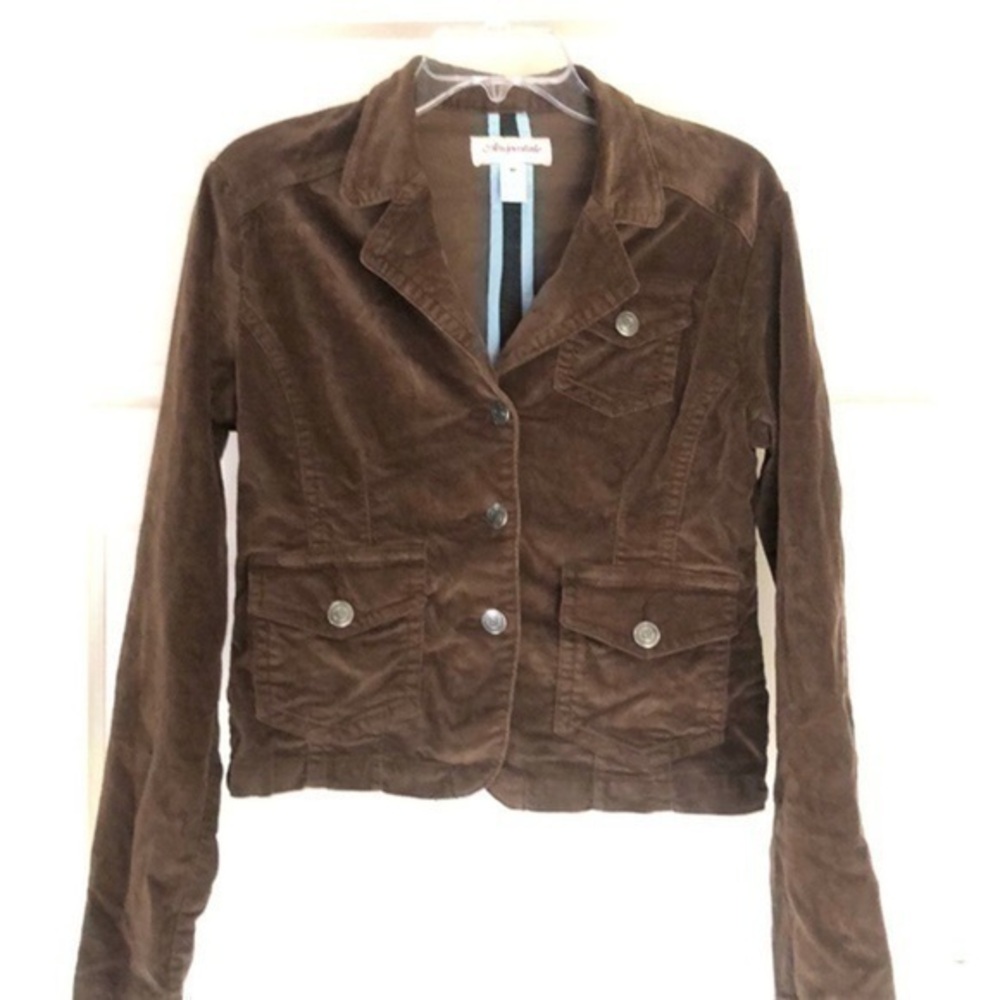 Aeropostale jacket size M brown "velvet" blazer
